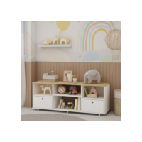 Organizador para Quarto Infantil com 2 Gavetas Montagem Simplificada sem Uso de Ferramentas