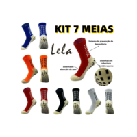 Kit 7 Meias Esportivas Futebol Antiderrapantes De Alta Qualidade