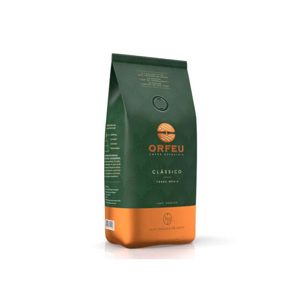 Orfeu Café Clássico em Grãos, 100% Arabica, Torra Média, 1kg