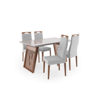 Conjunto Sala de Jantar Moscou com 4 Cadeiras Grecia Madetal