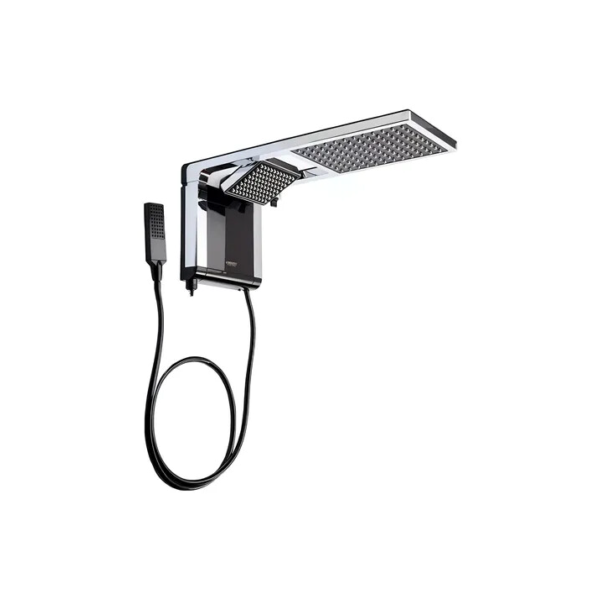 Lorenzetti Acqua Ultra Duo chuveiro elétrico de parede preto-cromado 7800W