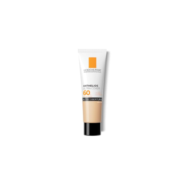 La Roche-Posay, Ultra Cover, Protetor Solar com Performance de Maquiagem, Cor 2.0, 12h de cobertura de base em uma única camada, Textura Fluida, Oil free, Toque Seco, FPS60, 30g