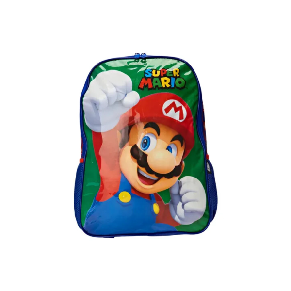Mochila Super Mario Bros De Alças Escolar Infantil Passeio Cor Verde