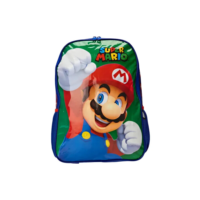 Mochila Super Mario Bros De Alças Escolar Infantil Passeio Cor Verde