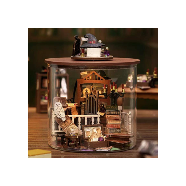 Harry Potter DIY Dollhouse Magic Miniatura Kit De Construção Com Móveis Casa De Brinquedos Presente De Aniversário