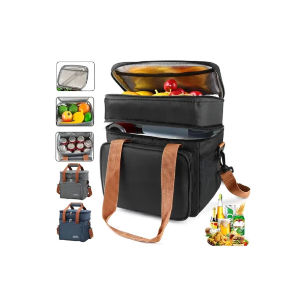 Bolsa Térmica Marmita Lancheira Transversal 2 Andares 13,5 L