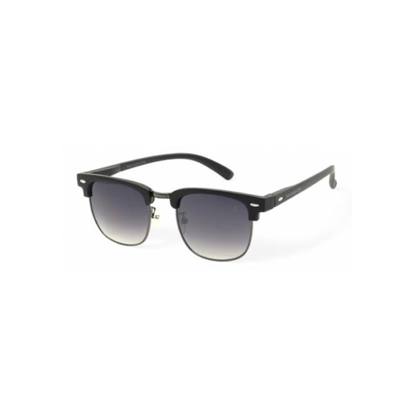 Óculos de Sol Polo London Club, estilo Club Master Quadrado Com Lentes Fume Preto contém com Case ECO, Unissex (Preto lente Degradê)