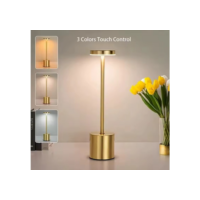 Luminária de Mesa Candeiro Dumbbell Touch de Quarto Luxuosa 3 Tons de Led
