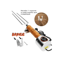 Espeto Giratório Elétrico Flex Churrasco (Suporte BRINDE) Brothers Grill ®