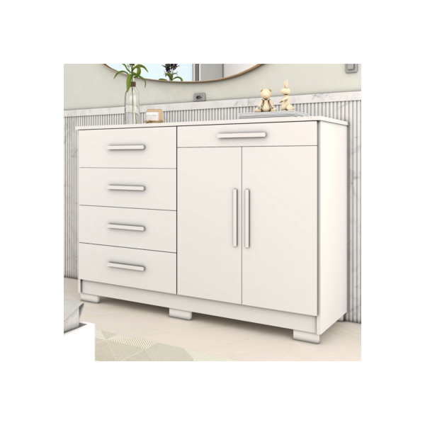 Cômoda Tailândia 2 Portas 5 Gavetas