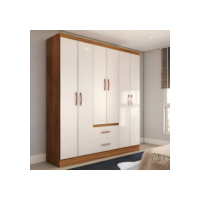 Guarda-roupa Casal Panamá 6 Portas 2 Gavetas Off Cor Bege