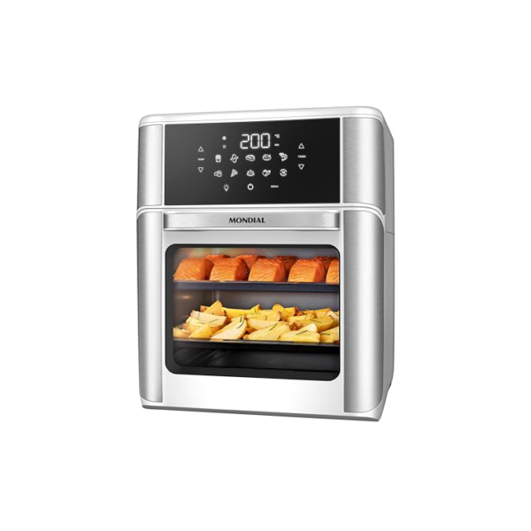 Fritadeira Air Fryer Forno Oven 12L, Mondial, Branco/Inox, 2200W, 220V - AFON-12L-WI