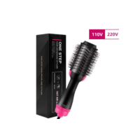 110V/220V Escova Secadora Alisador Elétrica Quente Cabelo,Com 3 Em1 Hair Styler