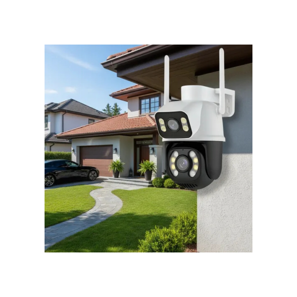 Câmera De Segurança A28b Wi-fi Smart Camera Dupla 3mp Icsee Branco