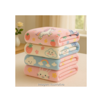 3 Manta Cobertor de Bebe Estampada 1,00 x 0,80m Menina e Menino Cobertinha de Berço
