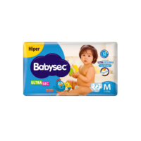 Fralda Descartável Babysec Galinha Pintadinha Ultrasec M Com 72 Unidades 