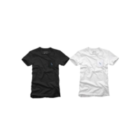 Kit 2 Camisetas Bolso Cb Pica-Pau Xadrez Reserva - Preto+Branco