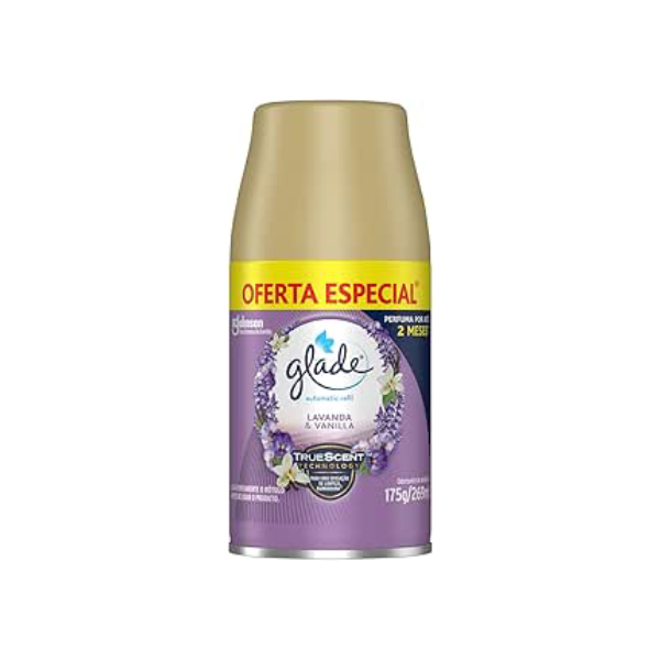 Glade Aromatizador de Ambiente Automático, Glade Refil, Odorizador de Ambiente, Lavanda e Baunilha, 269ml