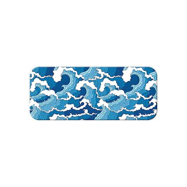 Mouse Pad Gamer Onda Japonesa 90x40 mousepad gamer Extra Grande (Azul)