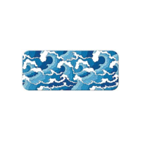 Mouse Pad Gamer Onda Japonesa 90x40 mousepad gamer Extra Grande (Azul)
