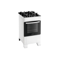 Fogão 4 Bocas Atlas Mônaco Top Glass Acendimento Automático Cor Branco