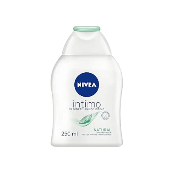 NIVEA Sabonete Líquido Íntimo Natural 250ml - Mantém o ph natural, com extrato de camomila e óleo de jojoba, limpeza suave, sem corantes, testado dermatologicamente e ginecologicamente