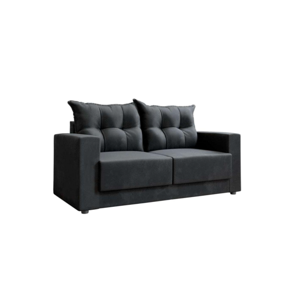 Sofá 2 Lugares Lubeck Suede Grafite 140 cm