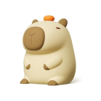 Luminária Capivara De Silicone Recarregável LED Bivolt Que Muda De Cor Ao Toque, Abajur Noturno Decorativo Infantil Para Quarto, Mesa, Presente Fofo E Luz Aconchegante