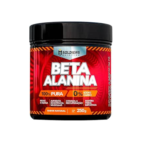 Beta Alanina 250g - 100% Puro Importado - Soldiers Nutrition