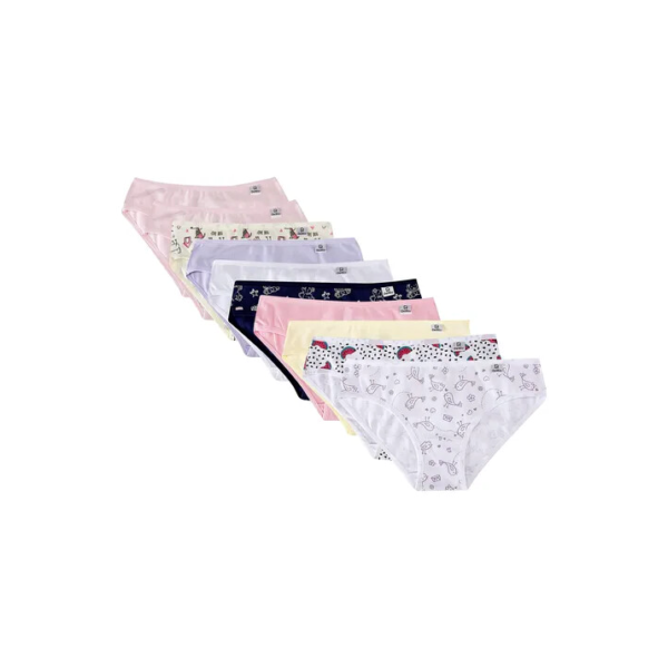 Kit Com 10 Calcinhas Infantil Menina Cotton Miss Delrio