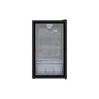 Frigobar Expositor Vertical HQ Vidro Duplo 95 Litros Preto HQ-95FBPV 127V