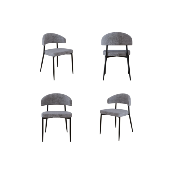4 Unidades Cadeira Bless Fixa C/4 Pés 55 X 52,5 X 77,5 cm