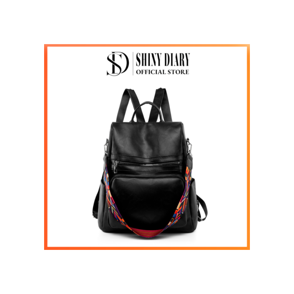 SHINYDIARY Mochila 2025 Bolsa Feminina GRANDE Escolar Trabalho Viagem Couro Sintéticos