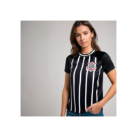 Camisa Corinthians Torcedora Clássica Dry Feminina - Preto