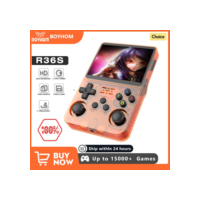 Open Source R36S Retro Handheld Video Game Console, Sistema Linux, 3.5 Polegada Tela IPS, Leitor de Bolso Portátil, 64GB, Jogos 128 GB