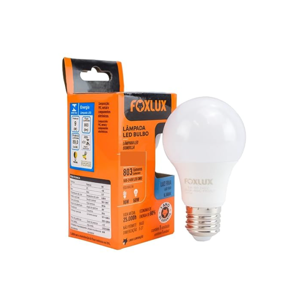 Foxlux Lâmpada LED Bulbo 15W 6500K Bivolt