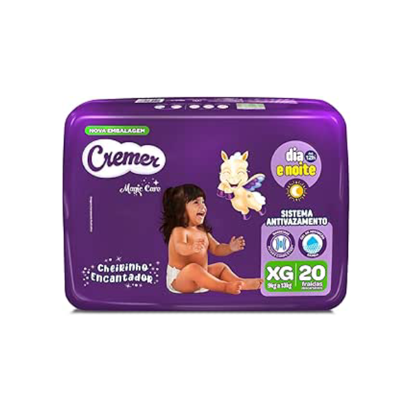 Fralda Cremer Jumbo XG 20 Unidades