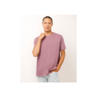 camiseta de algodão básica manga curta - roxo claro