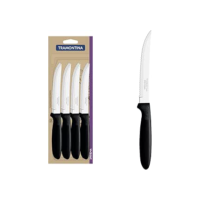 Conjunto De Facas Para Churrasco Tramontina Ipanema Com Lâminas Em Aço Inox E Cabos De Polipropileno Preto 12 Peças