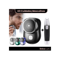 Kit Mini Barbeador EléTrico PortáTil À Prova D'áGua TIPO-C Aparador De Barba De Bolso Promoção