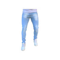 Calça Jeans Super Skinny Masculina Lycra Azul Linha Premium NF
