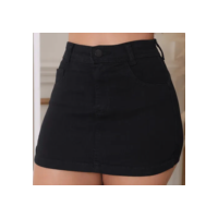Short Saia Jeans Feminino Cintura Alta Com Lycra Stillger