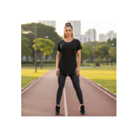 Camiseta Fitness Feminina Dry Fit Academia Blusa Tapa Bumbum