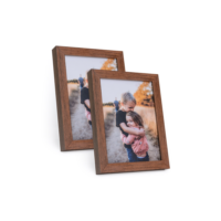 Kit 2 Portas Retrato 15x21 cm C/ Vidro Moderno Decorativo Horizontal e Vertical De Mesa Estante Foto