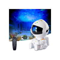 Projetor Galáxia Astronauta Premium com Luz Noturna LED Projetor de Estrelas no Teto Aurora Colorida, Controle Remoto USB Decoração Criativa para Quarto Infantil Presente Incrível