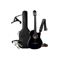Kit Violao Giannini Eletrico Nf14 Nylon Acessórios Completo
