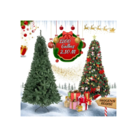 Árvore De Natal Pinheiro Canadense Luxo 2,10m 1200 Galhos Tradicional Verde Imperial Premium Grande Cheia Luvinco