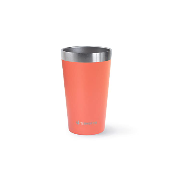 TERMOPRO Copo Térmico para Drinks Cerveja Goiaba 473ml Aço Inox 18/8 com Parede Dupla Alta Performance Térmica Sem BPA Design Premium