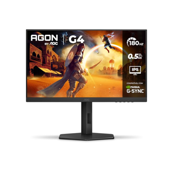 AOC, Monitor Gamer G4 27” 180Hz, 27G4/P, 0,5ms IPS, com Ajuste de Altura