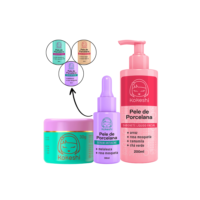 Kit Rotina Kokeshi Hidratante Pele Porcelana Sabonete Sérum